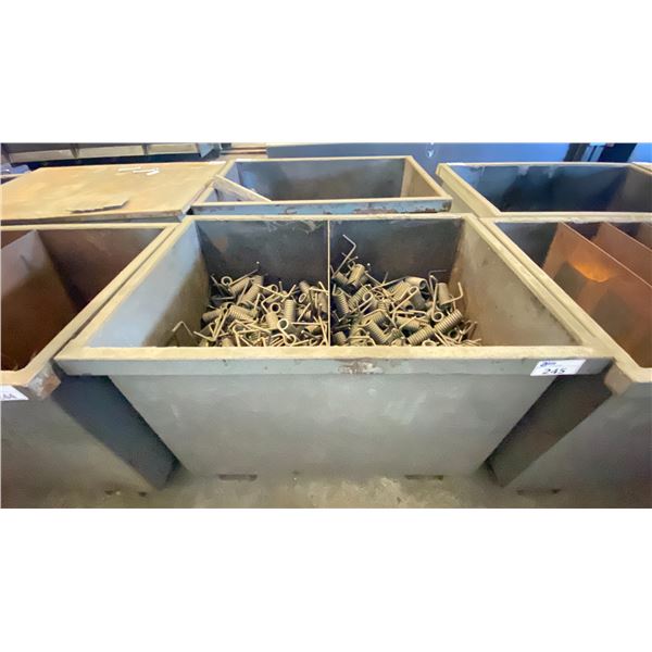 2 METAL SHOP BINS WITH SPARE PARTS & SCRAP METAL *CONTENTS INCLUDED*