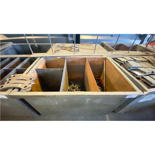 2 METAL SHOP BINS WITH SPARE PARTS & SCRAP METAL *CONTENTS INCLUDED*