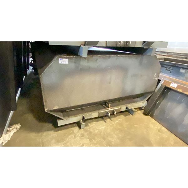STEEL CUSTOM INDUSTRIAL ENCLOSED TOP, OPEN FACED ROLL OFF BIN