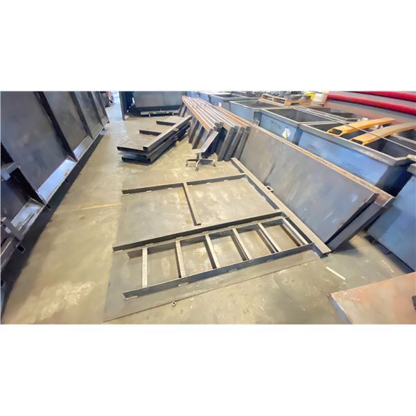 LARGE ASSORTMENT OF SCRAP METAL PARTS FOR WASTE BINS & CHAIR, ASSORTED LENGTHS AND SIZES