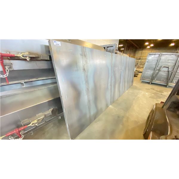 STEEL CUSTOM WALL FOR INDUSTRIAL WASTE BIN APPROX 18' L X 6' W