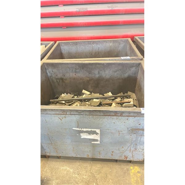 2 METAL SHOP BINS WITH SPARE PARTS & SCRAP METAL *CONTENTS INCLUDED*