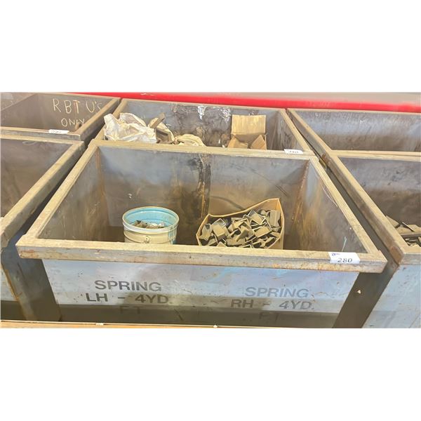 2 METAL SHOP BINS WITH SPARE PARTS & SCRAP METAL *CONTENTS INCLUDED*