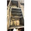 Image 4 : 2 METAL SHOP BINS WITH SPARE PARTS & SCRAP METAL W/ PALLET OF PARTS/SCRAP *CONTENTS INCLUDED*