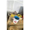 Image 2 : 2 METAL SHOP BINS WITH MISC CONTENTS INCLUDING RUBBER HOSES, SCRAP METAL & SPRINGS