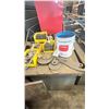Image 5 : 2 METAL SHOP BINS WITH MISC CONTENTS INCLUDING RUBBER HOSES, SCRAP METAL & SPRINGS