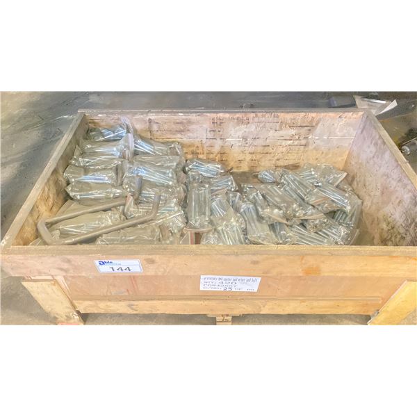 LARGE WOODEN CRATE FULL OF NEW 5" CARRIAGE BOLTS
