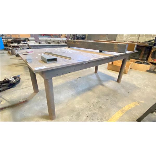 INDUSTRIAL METAL SHOP/WELDERS TABLE WITH CONTENTS
