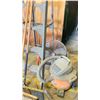 Image 5 : GROUP OF 5 ASSORTED STEP LADDERS, RIGID SHOP VAC, FAN, EXTENSION CORD, TOOLBOX, 2 BROOMS & 1 BARN