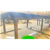 Image 2 : HEAVY DUTY STEEL WORK TABLE WITH 1" THICK TOP X 12' ACROSS X 5' WIDE X 3' HIGH