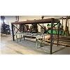 Image 2 : INDUSTRIAL MATERIAL RACK ( 76"H X 166"W X 51"D ) WITH 2 ROLLING MATERIAL CONVEYORS
