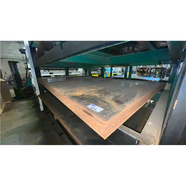 STACK OF APPROX 15 SHEETS OF FABRICATING STEEL APPROX 10'L X 5.1' W X 1/8" THICK