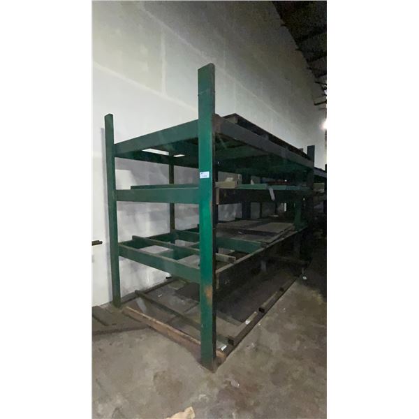 INDUSTRIAL 3 TIER HEAVY DUTY MATERIAL RACKING ( APPROX 9'H X 11'L X 7.5'D ) WITH