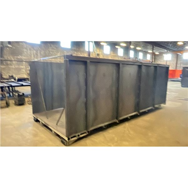 UNFINISHED ROLL ON ROLL OFF WASTE MANAGEMENT BIN APPROX 21' L X 8' W X 7.8' H