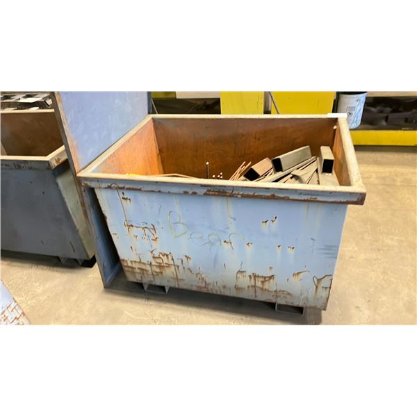 METAL SHOP BIN WITH SPARE PARTS & SCRAP METAL *CONTENTS INCLUDED*