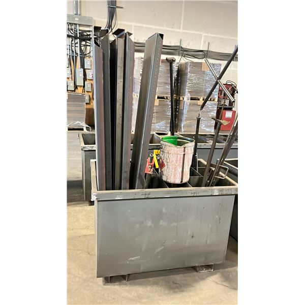 METAL SHOP BIN WITH SPARE PARTS & SCRAP METAL *CONTENTS INCLUDED*