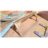 Image 3 : METAL 6' SAWHORSE, PAIR OF 6' FORK EXTENSIONS & MATERIAL HOLDER ATTACHMENT FOR FORKLIFT