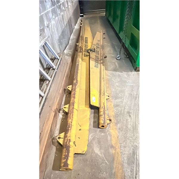 PAIR OF HEAVY DUTY INDUSTRIAL SPREADER LOAD LIFTING BARS 1-4000 LBS & 1- 6000 LBS CAPACITY