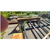 Image 3 : STEEL FRAME & ASSORTED LUMBER & 3 METAL SAW HORSES