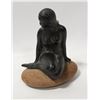Image 1 : 1970S DANISH BRONZE STATUE OF GIRL ON ROCK