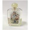 Image 1 : ANTIQUE PAINTED OPIUM BOTTLE WITH JADE STOPPER