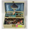 Image 1 : VINTAGE ESTATE JEWELLERY BOX W CONTENTS