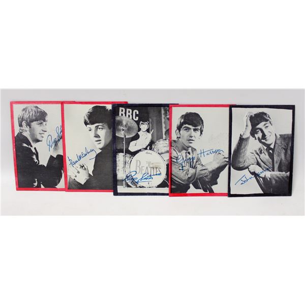 5 ASSORTED 1960S BEATLES COLLECTOR CARDS