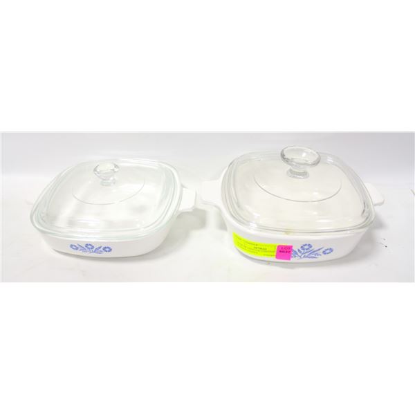 PAIR OF VINTAGE CORNING WARE BAKING DISHES