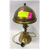 Image 1 : ANTIQUE BRASS TABLE LAMP WITH BRASS SHADE