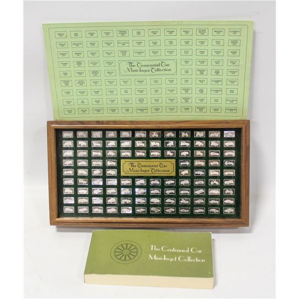 SOLID SILVER INGOT COLLECTION W CLASSIC CARS IN