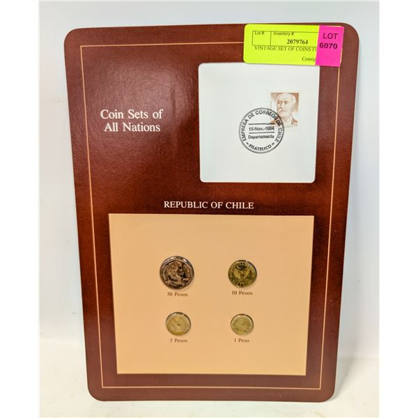 VINTAGE SET OF COINS FROM CHILE