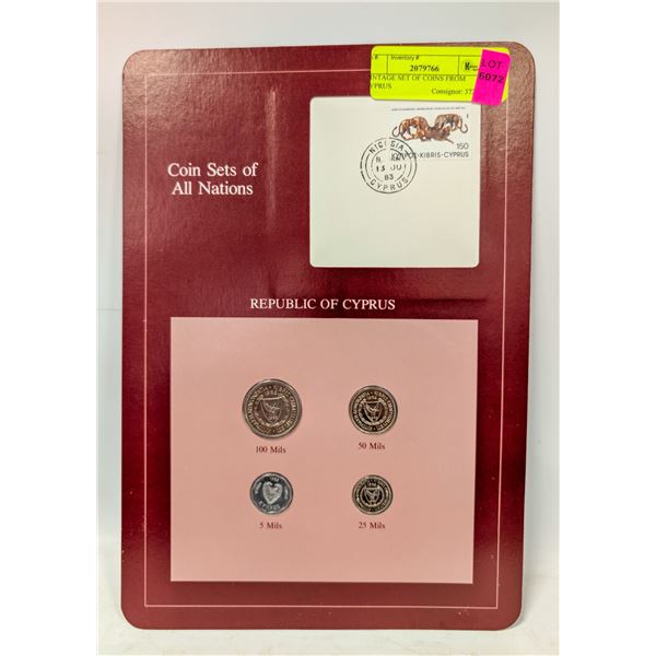 VINTAGE SET OF COINS FROM CYPRUS
