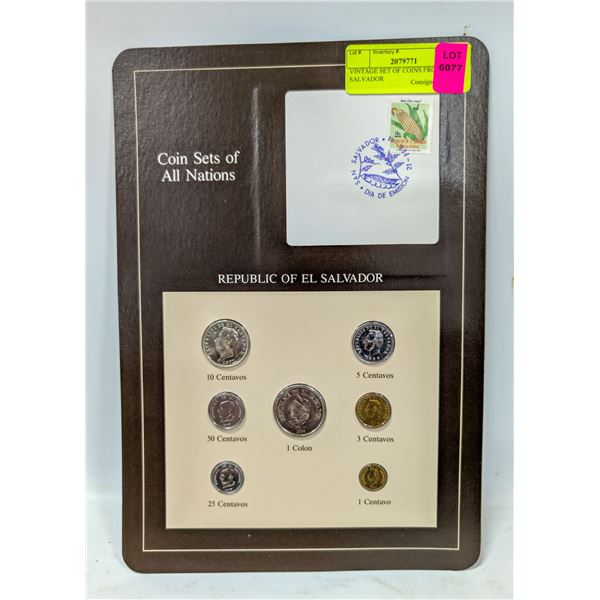 VINTAGE SET OF COINS FROM EL SALVADOR