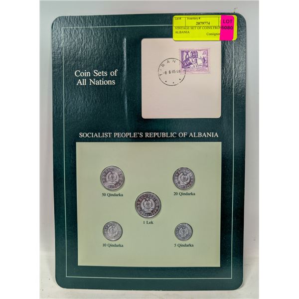 VINTAGE SET OF COINS FROM ALBANIA