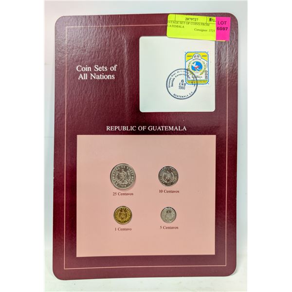 VINTAGE SET OF COINS FROM GUATEMALA