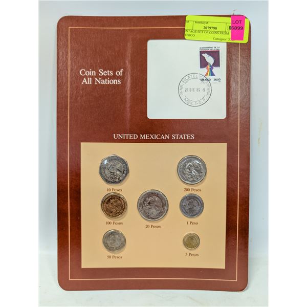 VINTAGE SET OF COINS FROM MEXICO