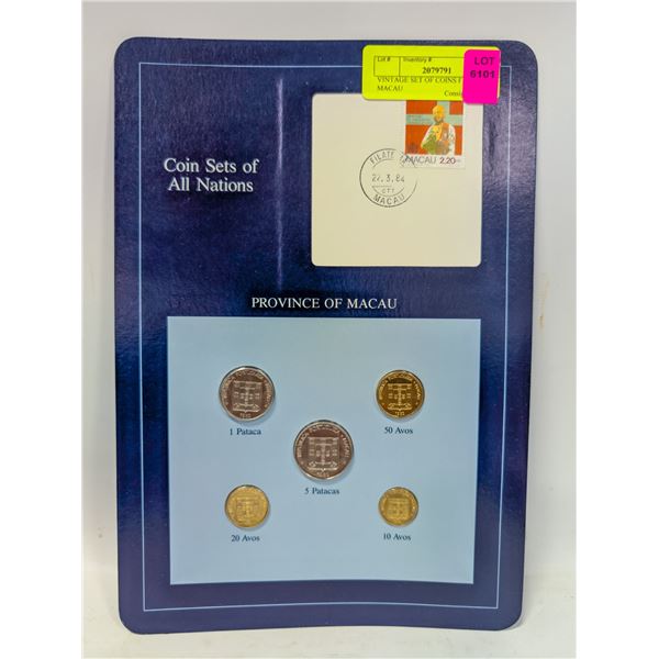 VINTAGE SET OF COINS FROM MACAU