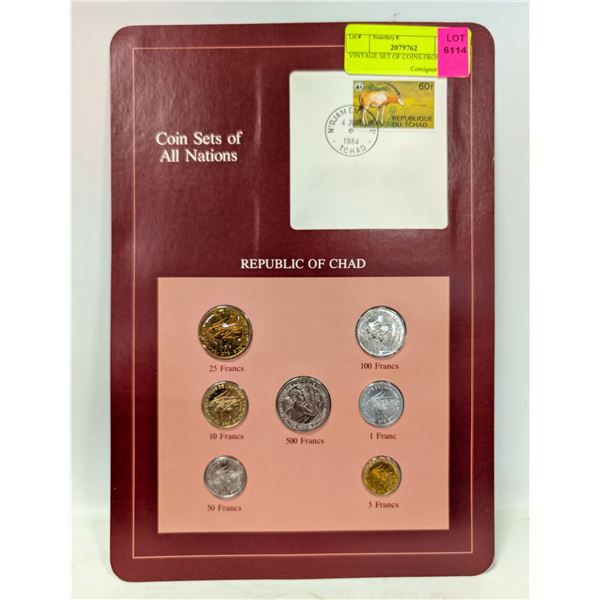 VINTAGE SET OF COINS FROM CHAD