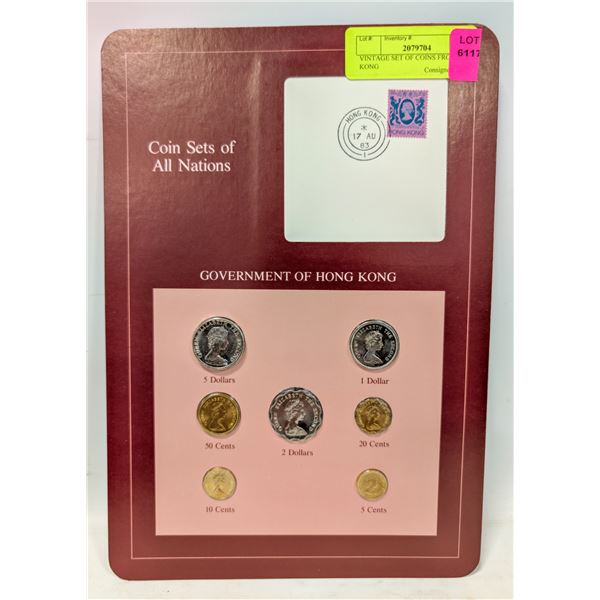 VINTAGE SET OF COINS FROM HONG KONG