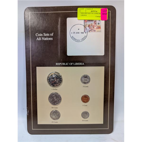 VINTAGE SET OF COINS FROM LIBERIA