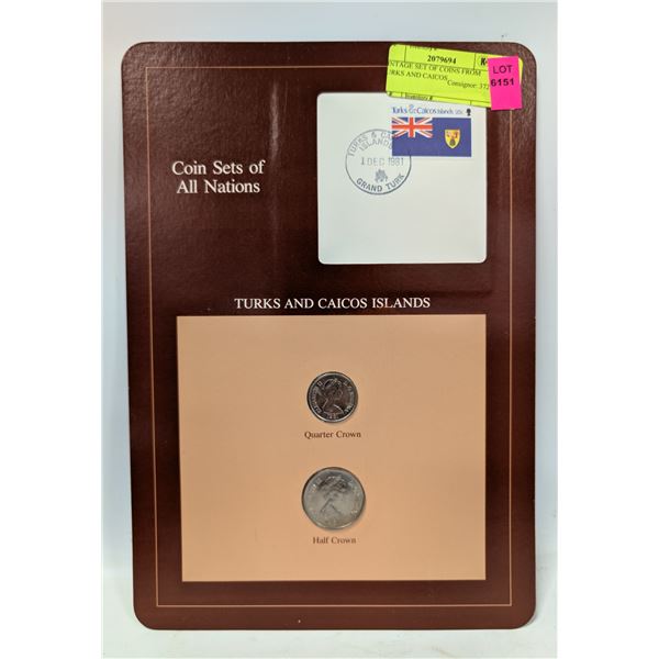 VINTAGE SET OF COINS FROM TURKS AND CAICOS