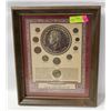 Image 1 : FRAMED SET OF COINS OF KING GEORGE VI