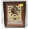 Image 1 : FRAMED SET OF COINS OF QUEEN ELIZABETH 2