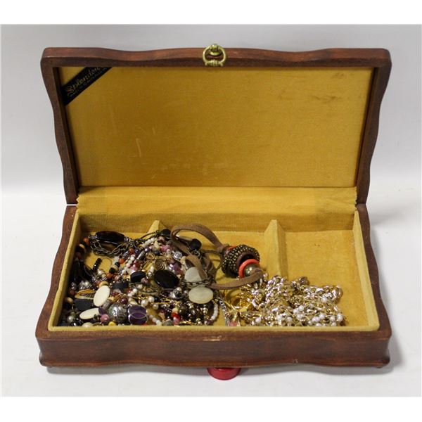 ESTATE JEWELRY BOX FULL OF CONTENTS