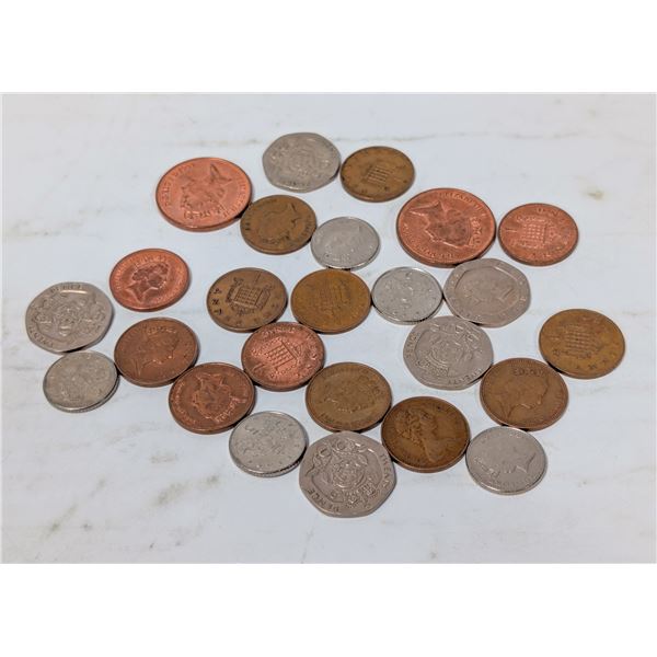 LOT OF 25 ASSORTED WORLD COINS