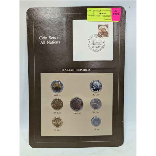 VINTAGE SET OF COINS FROM ITALY