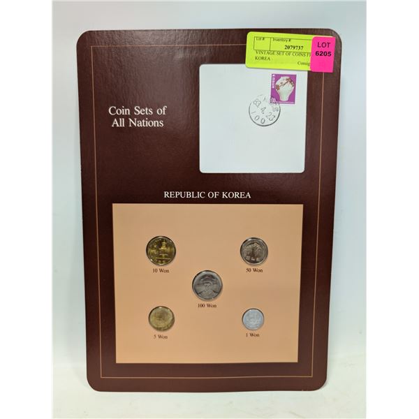 VINTAGE SET OF COINS FROM KOREA