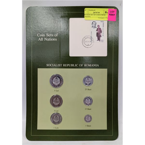 VINTAGE SET OF COINS FROM ROMANIA