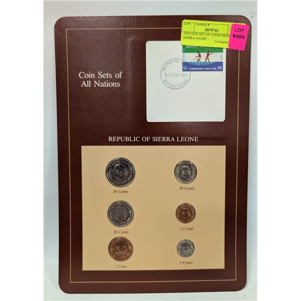 VINTAGE SET OF COINS FROM SIERRA LEONE