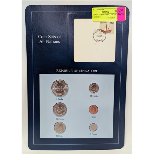 VINTAGE SET OF COINS FROM SINGAPORE